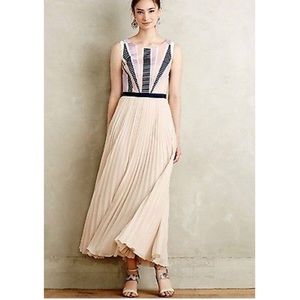 Anthropologie Maeve Dawning Maxi Dress Blush Sz 2